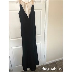 Black Low Back Gown